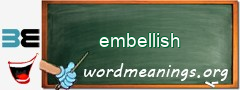 WordMeaning blackboard for embellish